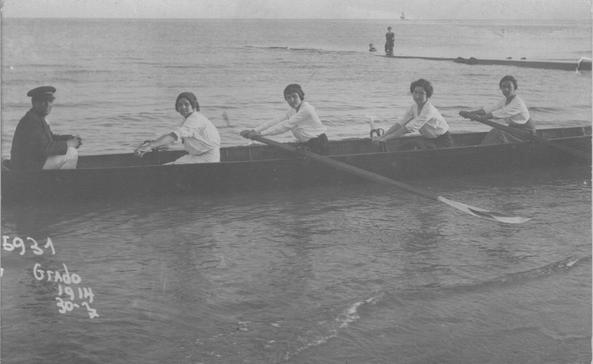 Maria Scaramuzza, voga a quattro (Archivio Guido Rumici)
